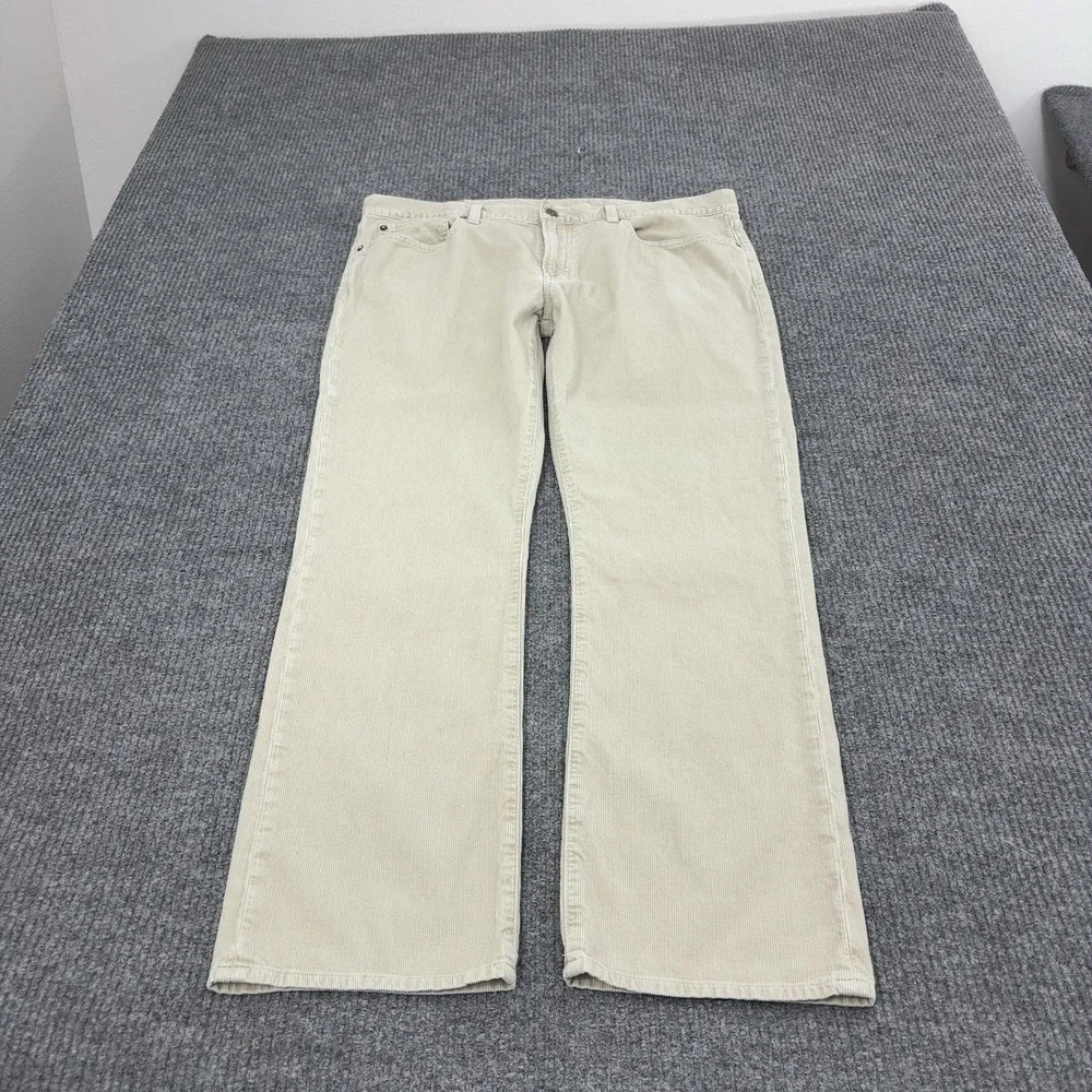 Gap Pants Mens 36x30 Beige Corduroy Low Rise Straight Fit Casual Classic Style